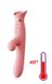 Вибратор-кролик с подогревом и вакуумной стимуляцией Zalo ROSE Vibrator Strawberry Pink (диаметр 3,7 см) картинка 1