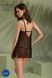 Прозора сорочка + трусики з доступом Passion ECO DROSERA CHEMISE black, розмір L/XL картинка 7