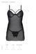 Прозора сорочка + трусики з доступом Passion ECO DROSERA CHEMISE black, розмір L/XL картинка 5
