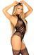 Мереживний бодістокінг з відкритим доступом Leg Avenue High neck lace bodystocking Black One size картинка 3