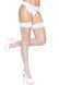 Чулки в сетку со швом сзади Leg Avenue Backseam Thigh Highs OS White картинка 5