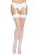 Чулки в сетку со швом сзади Leg Avenue Backseam Thigh Highs OS White картинка 6