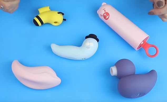 Вакуумний стимулятор і вібратор-тюленчик CuteVibe Franky Blue (діаметр 3 см) зображення