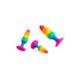 Силиконовая анальная пробка Wooomy Hiperloo Silicone Rainbow Plug, размер L (диаметр 3,9 см) картинка 5