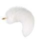 Металева анальна пробка Лисячий хвіст LOCKINK SEVANDA White Fox-Tail Anal Rose-shape Plug картинка 3