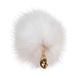Металева анальна пробка Лисячий хвіст LOCKINK SEVANDA White Fox-Tail Anal Rose-shape Plug картинка 8