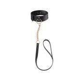 Чокер зі знімним повідцем Bijoux Indiscrets MAZE - Wide Chocker Black зображення