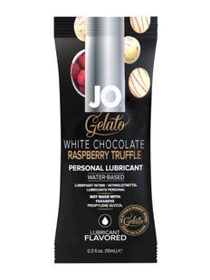 Пробник съедобной смазки JO GELATO White Chocolate Raspberry (белый шоколад с малиной) 10 мл картинка
