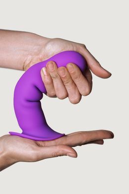 Дилдо з присоскою Adrien Lastic Hitsens 3 Purple з термореактивним ефектом (діаметр 4,1 см, довжина 18,2 см) зображення