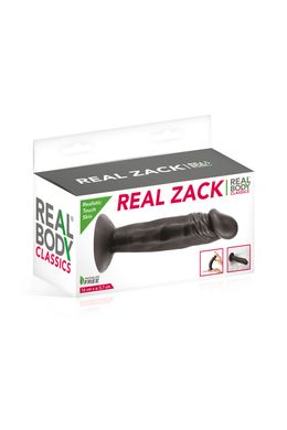 Фаллоимитатор на присоске Real Body Real Zack Black (диаметр 3,7 см) картинка