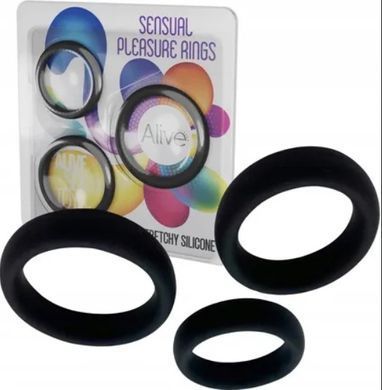 Набір ерекційних кілець Alive Sensual Pleasure Rings (3 шт) зображення