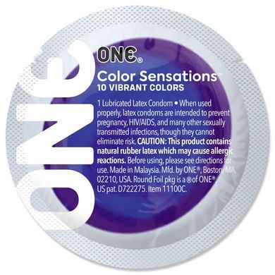 Презерватив зі змазкою ONE Color Sensations Struck by ONE Lavender (1 шт) зображення
