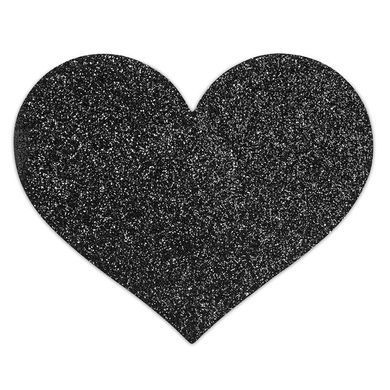 Прикраса на соски (серце) Bijoux Indiscrets - Flash Heart Black (Чорна) зображення
