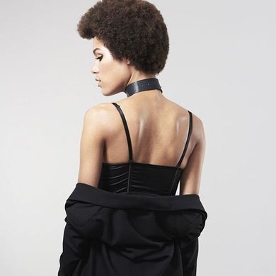 Чокер со съемным поводком Bijoux Indiscrets MAZE - Wide Chocker Black картинка