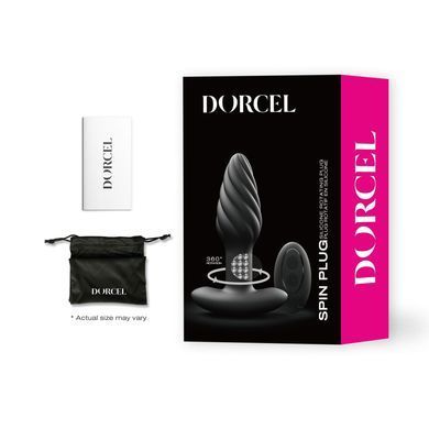 Анальная пробка с вибрацией и жемчужным массажем Dorcel Spin Plug (диаметр 3,8 см) картинка