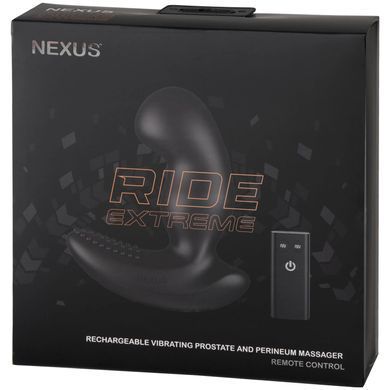 Массажер простаты с вибрацией и пультом ДУ Nexus RIDE EXTREME Dual Motor Remote Control Prostate Vibrator Black (5,5 см) картинка