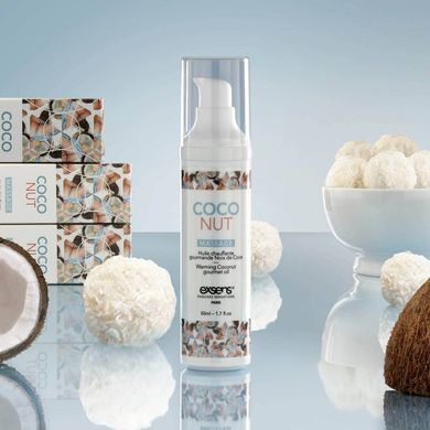 Масажне масло їстівне розігріваюче EXSENS Massage oil Coconut Кокос (50 мл) зображення