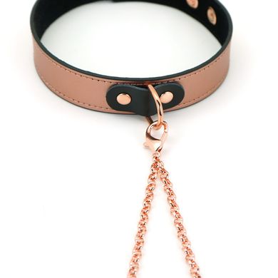 Ошейник с зажимами для сосков Liebe Seele Rose Gold Memory Collar with Nipple Clamps картинка