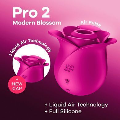 Вакуумний кліторальний стимулятор -троянда Satisfyer Pro 2 Modern Blossom зображення