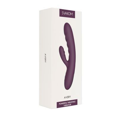 Вибратор-кролик с двигающимся стволом Svakom Avery Lilac (диаметр 3,3 см) картинка