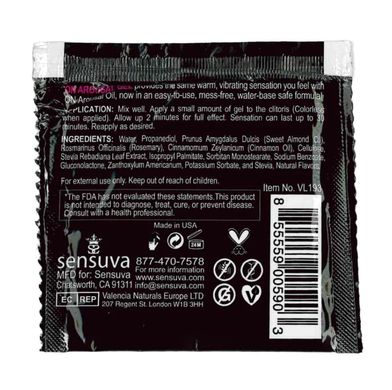 Пробник збуджуючого гелю для жінок Sensuva ON Arousal Gel for Her Arousal Gel Original, без запаху (4 мл) зображення