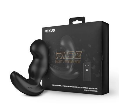 Массажер простаты с вибрацией и пультом ДУ Nexus RIDE EXTREME Dual Motor Remote Control Prostate Vibrator Black (5,5 см) картинка