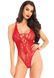 Кружевное боди Leg Avenue Floral lace thong teddy OS Red картинка