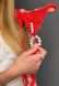 Набор Intt BRAZILIAN PANTY RED: трусики на завязках S-XL с жемчужным кольцом + клубничный лубрикант (50 мл) картинка 7