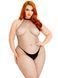 Прозорий бодістокінг-сітка Leg Avenue Racer neck bodystocking Black Queen Size картинка 4
