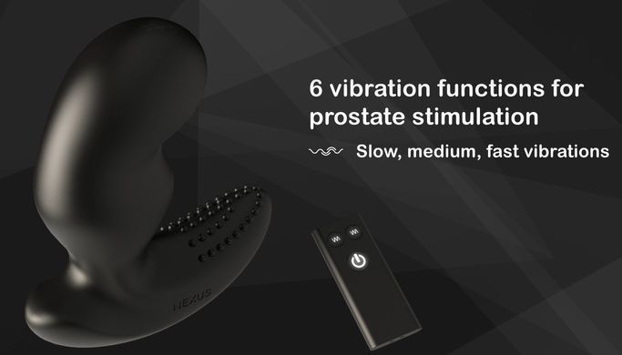 Массажер простаты с вибрацией и пультом ДУ Nexus RIDE EXTREME Dual Motor Remote Control Prostate Vibrator Black (5,5 см) картинка