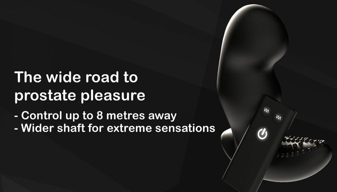 Массажер простаты с вибрацией и пультом ДУ Nexus RIDE EXTREME Dual Motor Remote Control Prostate Vibrator Black (5,5 см) картинка