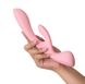 Вибратор-кролик + вибромассажер Satisfyer Triple Oh Pink (ширина 4,5 см) картинка 2