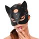 Черная маска кошечки из натуральной кожи Art of Sex Cat Mask картинка 2
