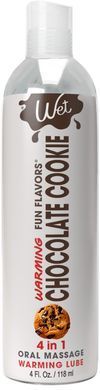 Зігріваючий лубрикант на водній основі без цукру Wet Warming 4in1 Chocolate Cookie, шоколадне печиво (118 мл) зображення