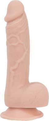 Реалистичный фаллоимитатор на присоске + вибропуля ADDICTION Mark 7,5&Prime; Dildo With Balls, Beige (диаметр 3,8 см) картинка