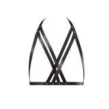 Портупея Bijoux Indiscrets MAZE - Halter Bra Harness Black зображення