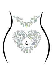 Наклейки-стрази для тіла Leg Avenue Novalie body jewels sticker (сердечко) зображення