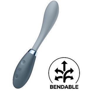 Гнучкий вібратор із фіксацією положення Satisfyer G-Spot Flex 3 Grey (діаметр 3,3 см) зображення