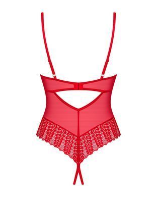 Откровенное кружевное боди Obsessive Ingridia crotchless teddy, размер XS/S картинка