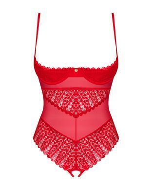 Откровенное кружевное боди Obsessive Ingridia crotchless teddy, размер XS/S картинка
