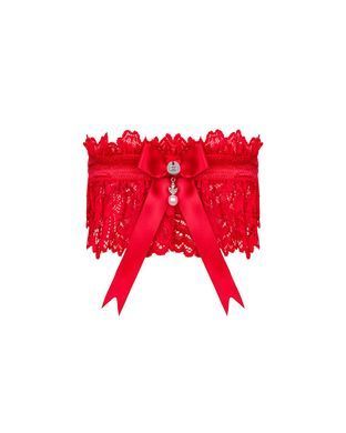 Мереживна підв'язка на ногу з бантиком Obsessive Amor Cherris garter зображення