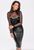 Платье с сетчатым верхом Noir Handmade F310 Sublime wetlook and flocked mesh midi dress, размер S картинка