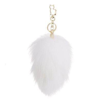 Металлическая анальная пробка Кроличий хвост LOCKINK SEVANDA White Bunny-Tail Anal Rose-shape Plug картинка