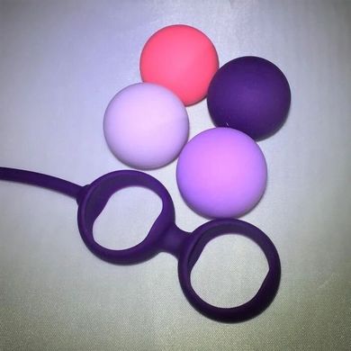 Набір вагінальних монолітних кульок Rianne S Pussy Playballs Nude (вага 15 г, 25 г, 35 г, 55 г) зображення