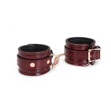 Шкіряні наручники Liebe Seele Wine Red wirst Cuffs зображення