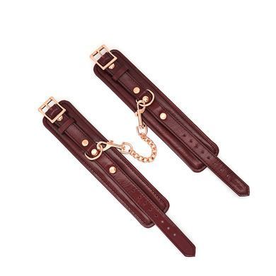 Шкіряні наручники Liebe Seele Wine Red wirst Cuffs зображення