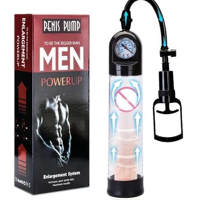 Вакуумна помпа для пениса со стрелочным манометром и ручным насосом Men Powerup Penis Pumb картинка