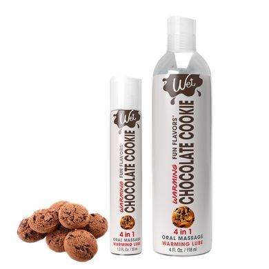 Зігріваючий лубрикант на водній основі без цукру Wet Warming 4in1 Chocolate Cookie, шоколадне печиво (118 мл) зображення
