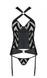 Сексуальний корсет із халтером + трусики Passion Hima Corset black, розмір L/XL картинка 5