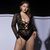 Боді з довгим рукавом та відкритою спинкою JSY P61139 Black Plus Size зображення